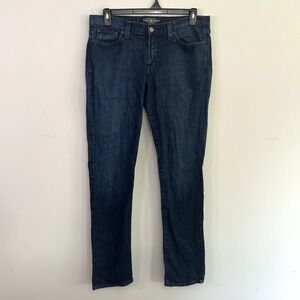 Lucky Brand Sweet N Straight Jeans Womens 14/32 Blue Dark Wash Mid Rise